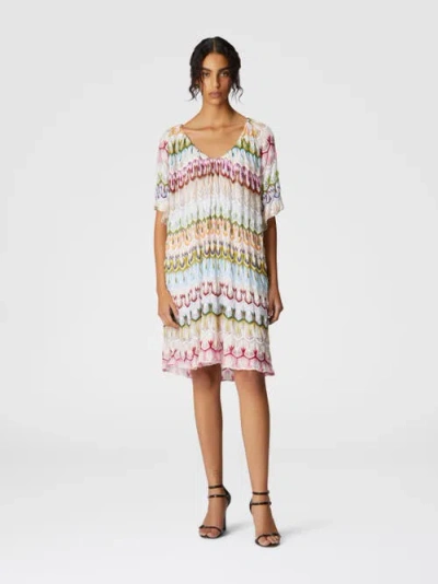 Missoni Kurzes Kleid Mit V-ausschnitt Aus Spitze In Smqs