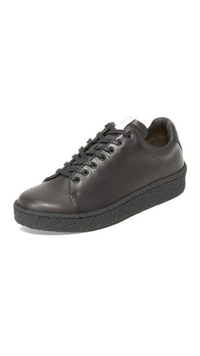 Shop Eytys Ace Leather Sneakers In Black