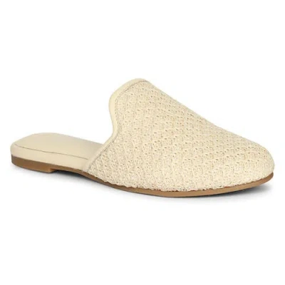 Jelavu Andrea Raffia Slip-on Mule In Bone