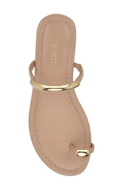 Nine West Balon Slide Sandal In Light Natural