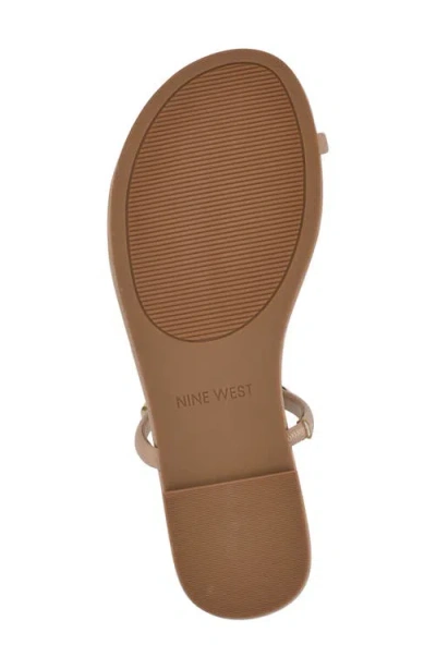 Nine West Balon Slide Sandal In Light Natural