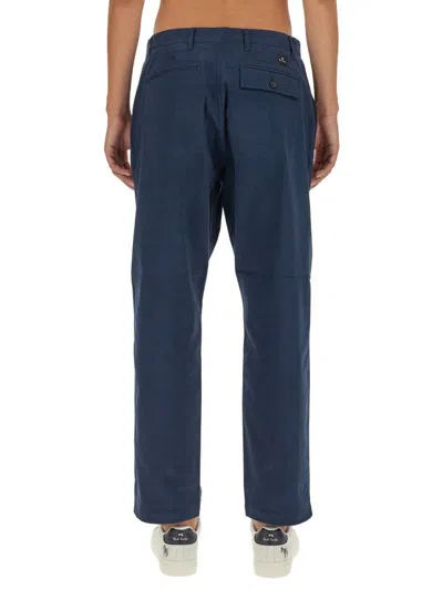 Ps By Paul Smith Ps Paul Smith Loose Fit Pants In Blue