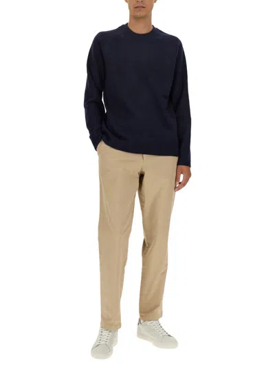 Ps By Paul Smith Ps Paul Smith Relaxed Fit Crew Neck Merino Wool Sweater In Blue