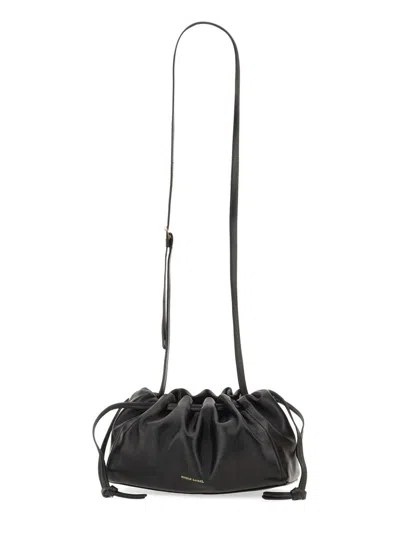 Mansur Gavriel Mini Bloom Bag With Soft Gathered Design And Drawstring Closure In Black