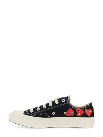 Comme Des Garçons Play X Converse Multi Heart Low Top In Black