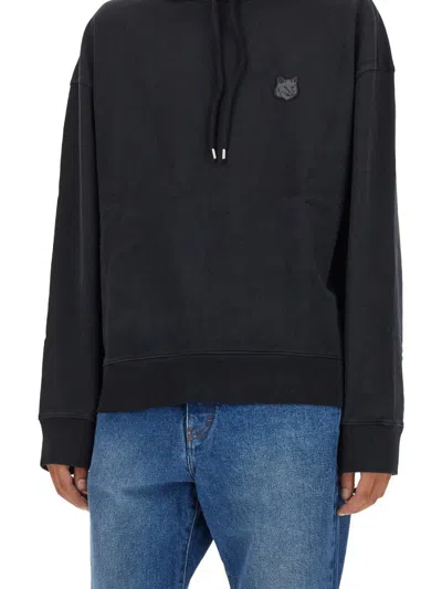 Maison Kitsuné Maison Kitsune Black Fox Head Patch Hoodie In Black