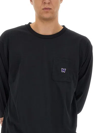 Needles Long Sleeve Crewneck T-shirt In Black