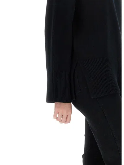 Canada Goose Oversized Knit Sweater Side Slits In Black