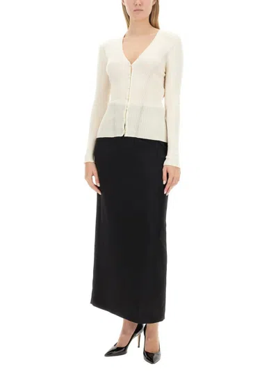 Lanvin Crepe Pencil Skirt In Black