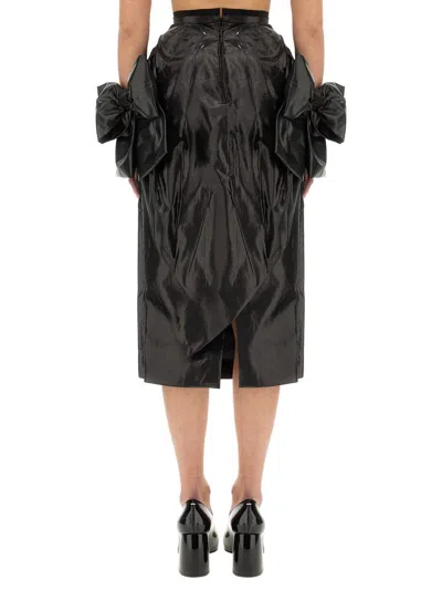 Maison Margiela Skirt With Bow In Black