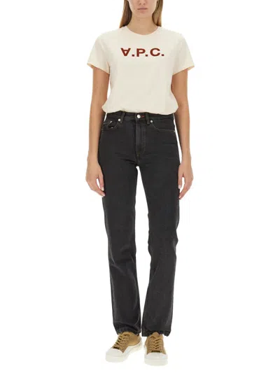 Apc Jean Martin Cotton Denim Vintage Jeans In Black