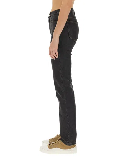 Apc Jean Martin Cotton Denim Vintage Jeans In Black