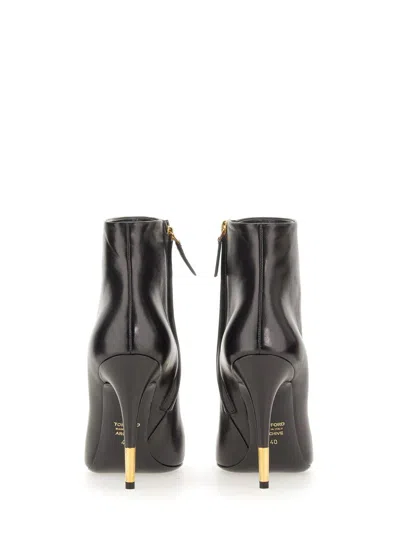Tom Ford Chain-linked Stiletto-heel Boots In Black