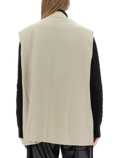 Mm6 Maison Margiela Mm6 By Maison Margiela Single-breasted Vest In Beige