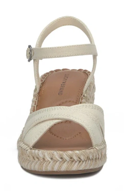 Lucky Brand Women's Candyr Espadrille Wedge Sandals In Vanilla