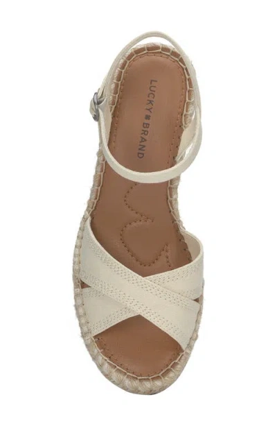 Lucky Brand Women's Candyr Espadrille Wedge Sandals In Vanilla