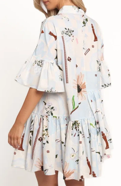 Petal And Pup Petal & Pup Marguerite Tiered Cotton Shirtdress In White