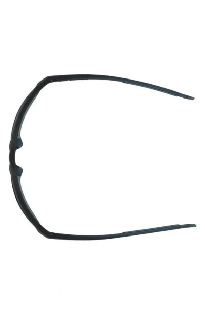 Under Armour 61mm Gradient Polarized Rectangular Sunglasses In Matte Black Crystal