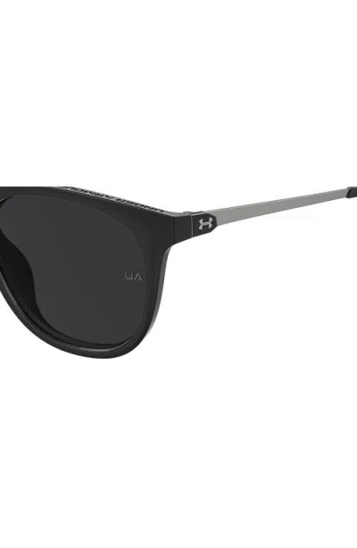 Under Armour Circuit 54mm Gradient Polarized Rectangular Sunglasses In Black