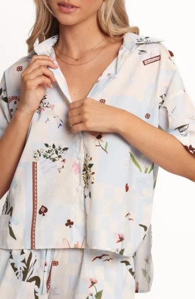 Petal And Pup Petal & Pup Jaymes Oversized Cotton Camp Shirt In Multi
