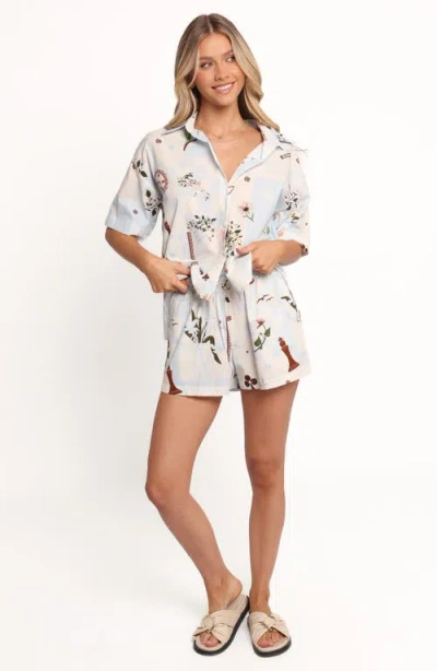 Petal And Pup Petal & Pup Jaymes Oversized Cotton Camp Shirt In Multi