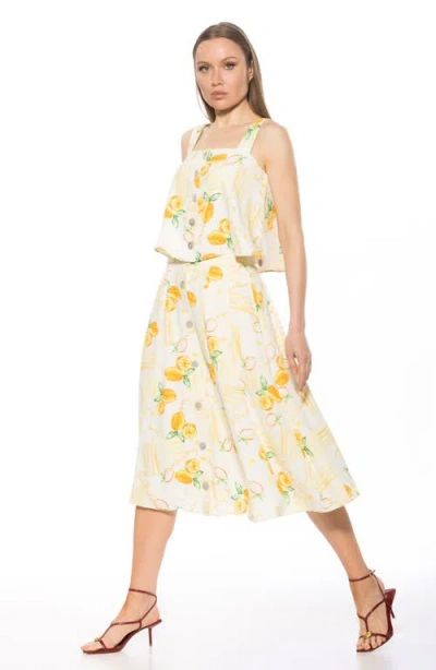 Alexia Admor Elena Trapeze Tank In Lemoncello