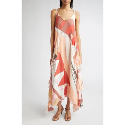 Reiss Womens Cream Red Sasha Graphic-print Woven Maxi Dress In Cream/red Multi