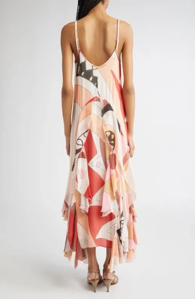Reiss Womens Cream Red Sasha Graphic-print Woven Maxi Dress In Cream/red Multi
