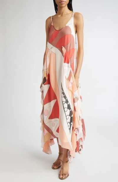 Reiss Womens Cream Red Sasha Graphic-print Woven Maxi Dress In Cream/red Multi