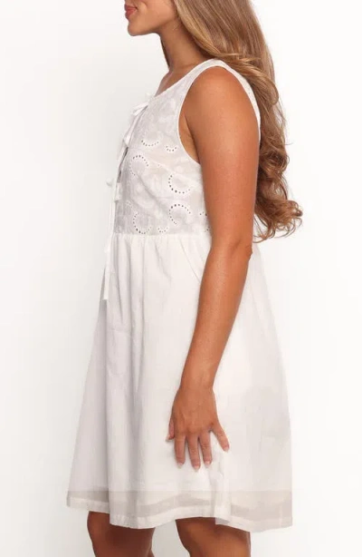 Petal And Pup Petal & Pup Nyssa Embroidered Sleeveless Cotton Sundress In White