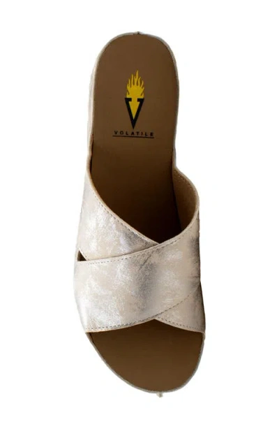 Volatile Edith Platform Sandal In Silver