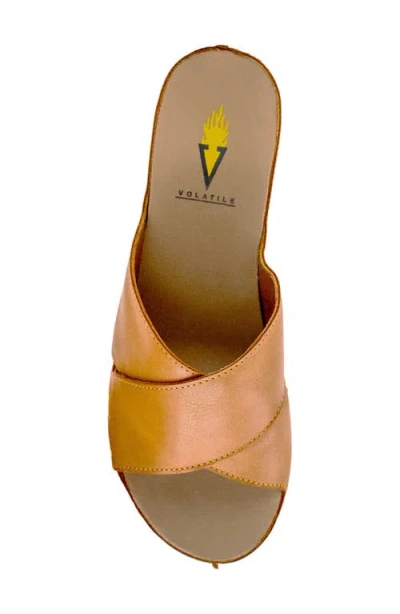 Volatile Edith Platform Sandal In Tan