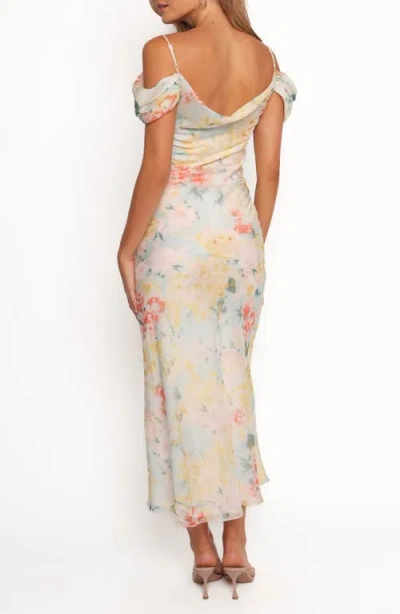 Petal And Pup Petal & Pup Esther Floral Cold Shoulder Midi Dress In Multi