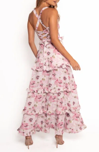Petal And Pup Petal & Pup Lillee Floral Ruffle Tiered Maxi Dress In Pink