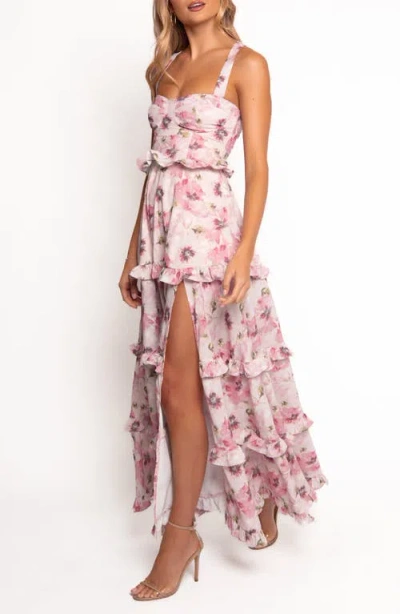 Petal And Pup Petal & Pup Lillee Floral Ruffle Tiered Maxi Dress In Pink
