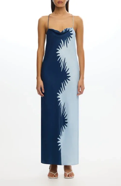 Significant Other Flossie Abstract Print Maxi Dress In Reflection