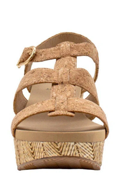 Volatile Crimini Platform Wedge Sandal In Cork