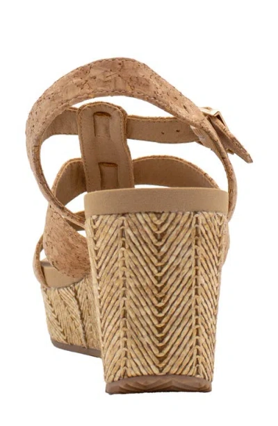 Volatile Crimini Platform Wedge Sandal In Cork