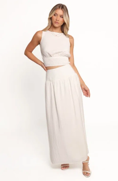 Petal And Pup Petal & Pup Kerri Crop Top & Maxi Skirt Set In White