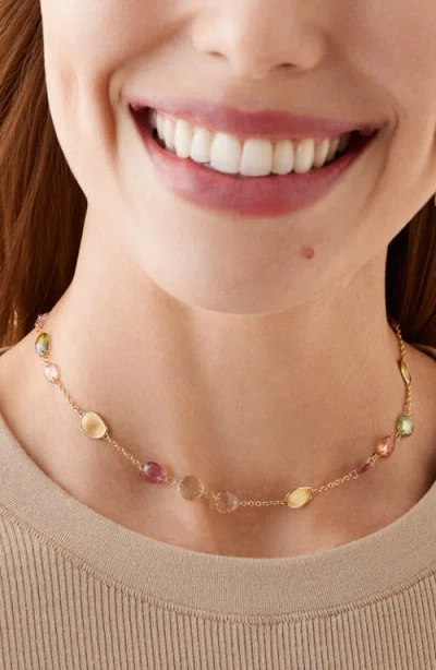 Marco Bicego Lunaria Station Necklace In Gold