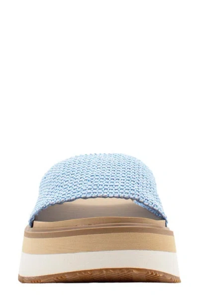 Volatile Portobello Platform Wedge Sandal In Blue | ModeSens