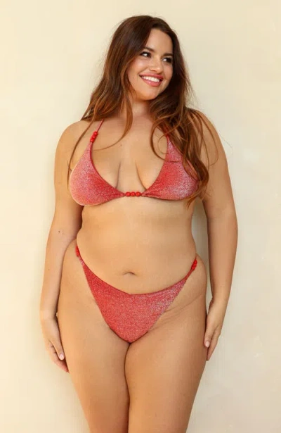 Dippin Daisys Bali Triangle Bikini Top In Flame