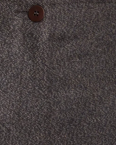 Santorelli Lily Wide Leg Pant With Side Slit Pockets In Hickory Brown