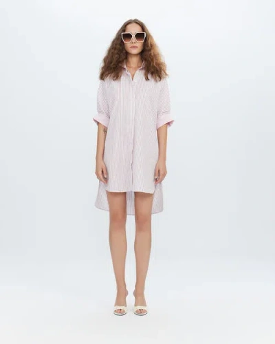 Theo The Label Echo Back Button Dolman Dress In Lantana