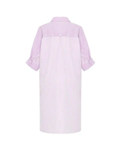 Theo The Label Echo Back Button Dolman Dress In Lantana