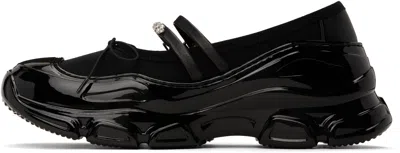 Simone Rocha Ballerina Sneakers In Black/pearl/clear