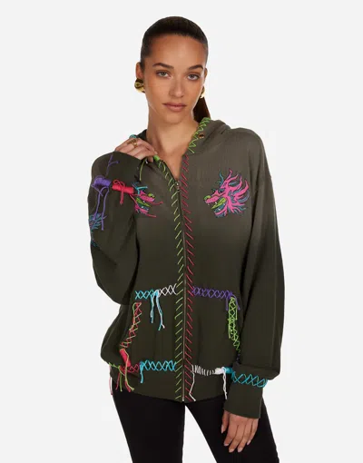 Lauren Moshi Sofie X Vintage Pink Dragon In Forest Ombre