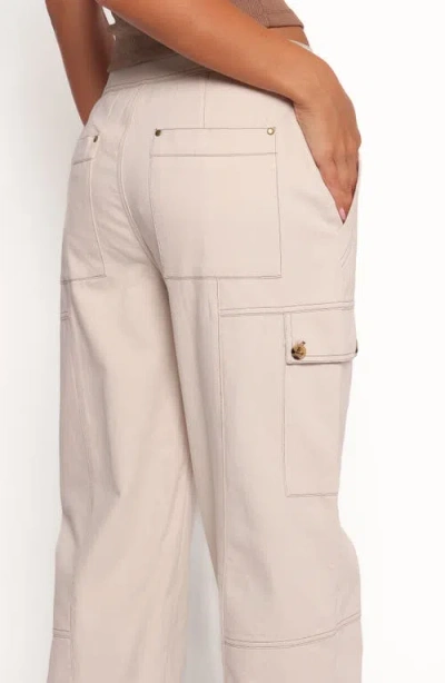 Petal And Pup Petal & Pup Kiah Cotton Cargo Pants In Neutral