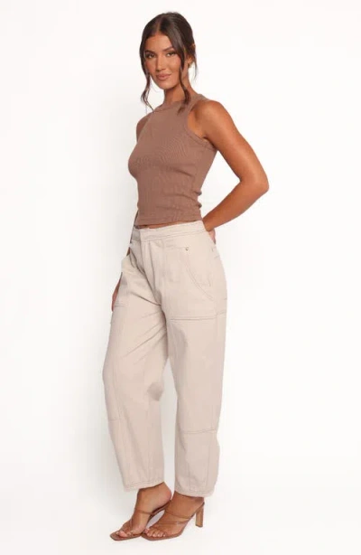 Petal And Pup Petal & Pup Kiah Cotton Cargo Pants In Neutral