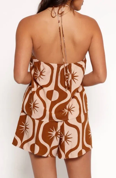 Petal And Pup Petal & Pup Henri Print Pull-on Shorts In Brown